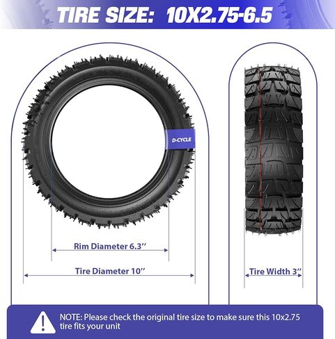 10x2.75-6.5 Off-Road Vacuum Tire Tubeless tire 10 Inch Tyre Electric Scooter tire, Replacement for Speedway 5 Dualtron 3 Hover-1 Alpha gotrax G4 JOYOPR S Hiboy Titan PRO in Kuwait