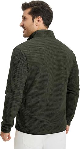 M MAELREG Quarter Zip Pullover Men Midweight Dry Fit Winter Warm Stretchy Golf 1/4 Zip Pullover Mens Sweatshirt with Pocket in Saudi Arabia