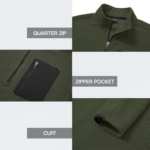 M MAELREG Quarter Zip Pullover Men Midweight Dry Fit Winter Warm Stretchy Golf 1/4 Zip Pullover Mens Sweatshirt with Pocket in Saudi Arabia