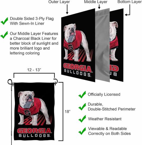 شركة أعلام ورايات الكلية جورجيا بولدوج بوم التميمة حديقة راية العلم in Kuwait