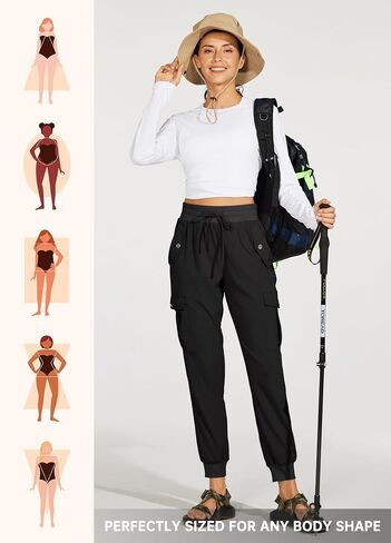 Women's Hiking Pants Cargo Joggers Lightweight Quick Dry Athletic Workout Travel Casual Pants Pockets in Saudi Arabia