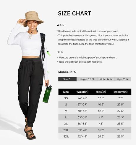 Women's Hiking Pants Cargo Joggers Lightweight Quick Dry Athletic Workout Travel Casual Pants Pockets in Saudi Arabia