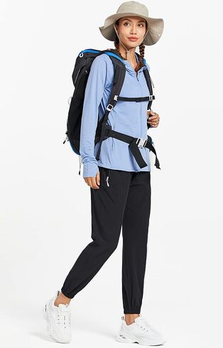 Women's Lightweight Joggers Quick Dry Hiking Running Pants Athletic Workout Track Casual with Zipper Pockets in Saudi Arabia