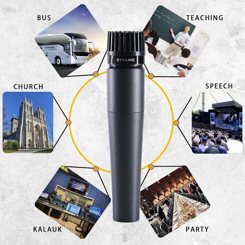 الميكروفونات المحمولة باليد عبارة عن سلك قلبي ديناميكي أحادي الاتجاه وتتضمن كابل صوت XLR بطول 15 قدمًا إلى اتصال صوتي مقاس 1/4 بوصة in Kuwait