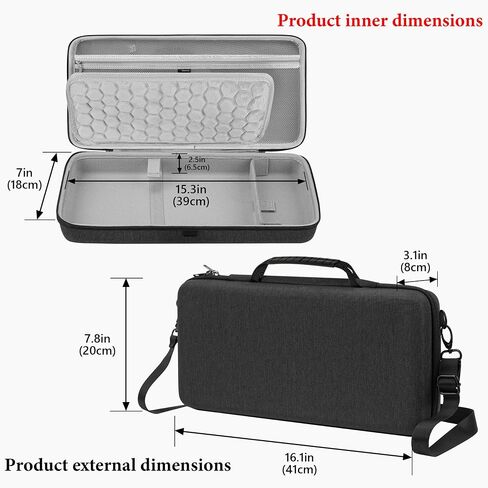 GEEKRIA Audio Interface Carrying Case, Compatible with SONICWARE Liven Ambient Ø / 8bit Warps/MEGA SYNTHESIS/Texture Lab/XFM/Lofi-12, EVA Hard Shell Portable Travel Bag (Dark Gray) in Saudi Arabia