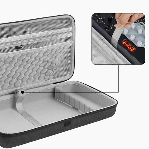 GEEKRIA Audio Interface Carrying Case, Compatible with SONICWARE Liven Ambient Ø / 8bit Warps/MEGA SYNTHESIS/Texture Lab/XFM/Lofi-12, EVA Hard Shell Portable Travel Bag (Dark Gray) in Saudi Arabia