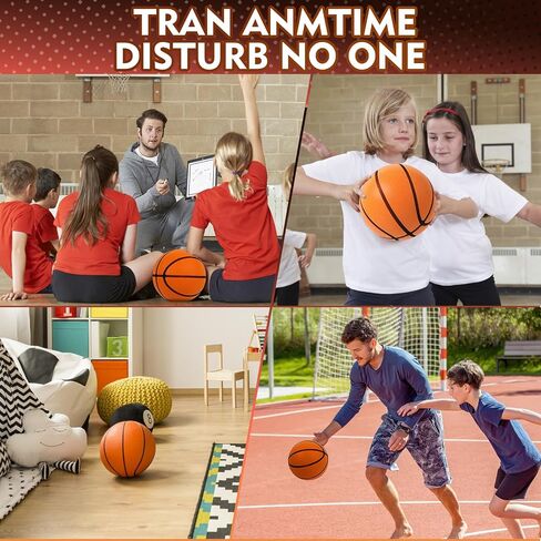 Silent Basketball Size 3 Noiseless Foam Ball for Indoor Training,Soundless Ball with High Bounce Grooved Design Perfect for Quiet Dribbling in Apartments, for All Ages in Saudi Arabia