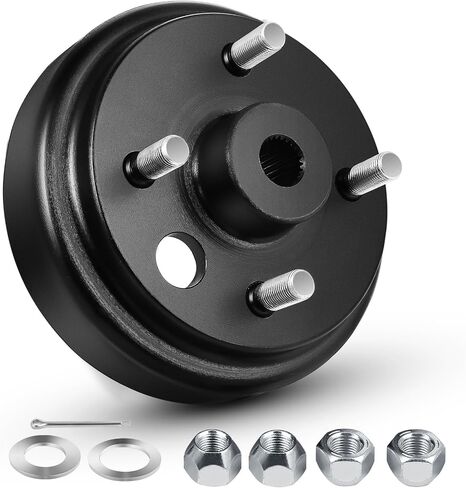 Golf Cart Brake Drum/Hub Assembly, Fit for EZGO TXT 1982-Up Electric and 1982-1993 2-Cycle Gas, 24 Teeth Splines Brake Hub Drum Assembly, Replaces OEM# 19186G1P 19186-G1P 19186-G1 1 Pack. in Saudi Arabia