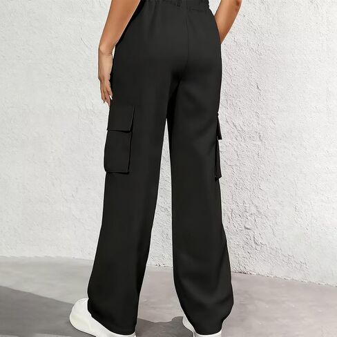 Oversized Fleece Joggers, Women's Cargo Sweatpants with Pockets, Fall Fashion in Saudi Arabia