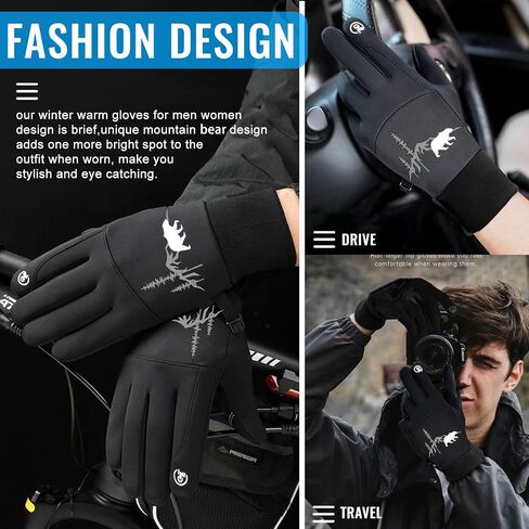 Winter Gloves for Men Women, Lightweight Warm Running Gloves Touchscreen Thermal Glove Knit in Kuwait