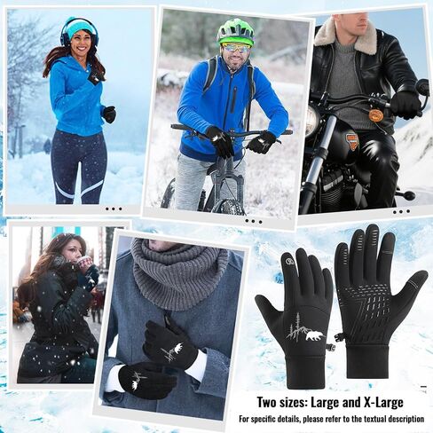 Winter Gloves for Men Women, Lightweight Warm Running Gloves Touchscreen Thermal Glove Knit in Kuwait