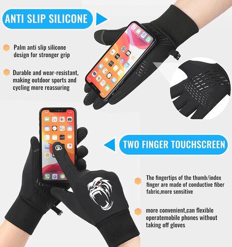Winter Gloves for Men Women, Lightweight Warm Running Gloves Touchscreen Thermal Glove Knit in Kuwait