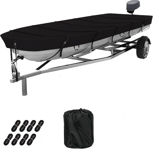 Jon Boat Cover 12-14ft 420D Waterproof Boat Covers Fits Jon Boat 14ft Long and Beam Width up to 70 inches (Fit12-14FT Jon Boat) in Saudi Arabia