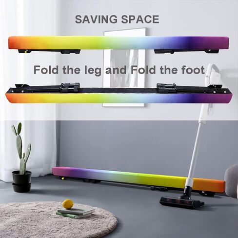 8ft Ultrasimple Adjustable&Foldable Balance Beam,High-Low Floor Beam Suede Gymnastics Equipment,No Tool Require, Gymnastics Beam for Training&Professional HomeTraining in Kuwait