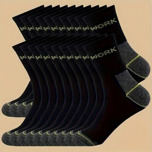20 Pairs Bulk Thermal Winter Socks for Men, Warm Heavy Duty Cold Resistant Thick Boot Sock in Saudi Arabia