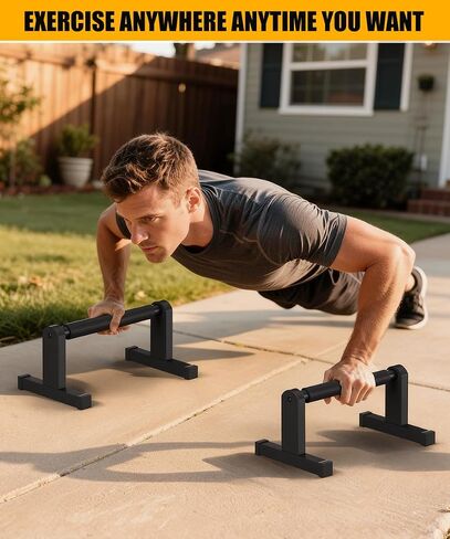 Push Up Bars | Heavey Duty Parallettes Dip Bar with Non-slip Grips for Calisthenics Planche L Sit Handstand Fitness Floor Workout, Pushup Station Handles Stand for Gym Strength Training in Saudi Arabia