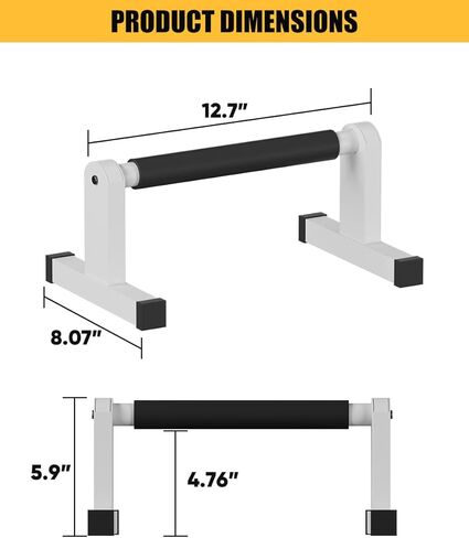 قضبان الدفع | باراليتس عالي التحمل مع مقابض مضادة للانزلاق لتمارين رياضية بلانش إل سيت ستاند على اليدين وتمارين اللياقة البدنية على الأرض، مقابض محطة الدفع لتدريب القوة في صالة الألعاب الرياضية in Kuwait