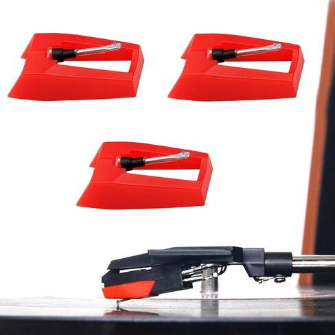 3PCS Record Player Needle Universal – Compatible with Victrola & More Turntables Needle Replacement, Individually Packed Turntable Needles in Saudi Arabia