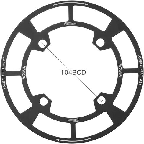 Mountain Bike Chainring Guard 104BCD Aluminum Alloy Chain Ring Protector Cover for 32-36T 38-42T Chainring Sprockets in Saudi Arabia