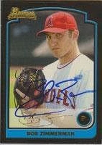 Bob Zimmerman Anaheim Angels 2003 Bowman 1st Year Card Autographed Card - Rookie Card. This item comes with a certificate of authenticity from Autograph-Sports. Autographed - MLB Autographed Baseball in Saudi Arabia