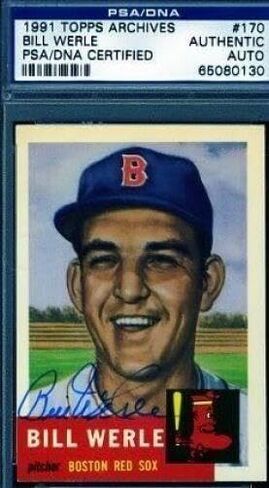 Bill Werle Signed Psa/dna 1953 1991 Topps Archives Autograph Authentic - Baseball Slabbed Autographed Cards in Saudi Arabia