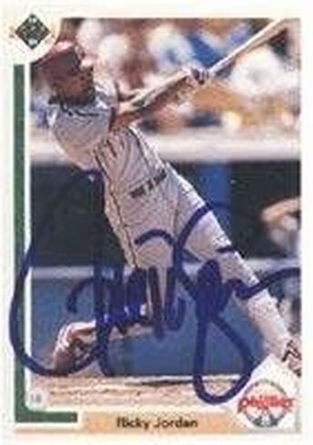 Ricky Jordan Philadelphia Phillies 1991 Upper Deck Autographed Card. This item comes with a certificate of authenticity from Autograph-Sports. Autographed - MLB Autographed Baseball Cards in Saudi Arabia