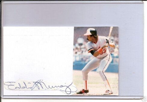 بطاقة صورة موقعة من Eddie Murray-Orioles-JSA (الوضع 1) - بطاقات بيسبول موقعة in Saudi Arabia