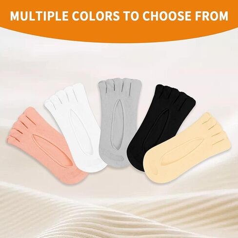 5 أزواج من الجوارب لأصابع القدم، جوارب نسائية لأصابع القدم مع أصابع منفصلة، ​​جوارب لا تظهر عند أصابع القدم للنساء، جوارب بخمسة أصابع، أصابع اليوغا وجوارب مضغوطة لأصابع القدم in Kuwait