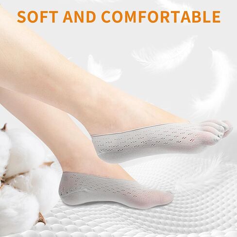 5 أزواج من الجوارب لأصابع القدم، جوارب نسائية لأصابع القدم مع أصابع منفصلة، ​​جوارب لا تظهر عند أصابع القدم للنساء، جوارب بخمسة أصابع، أصابع اليوغا وجوارب مضغوطة لأصابع القدم in Kuwait