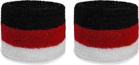 Country Flag/LGBTQ+ St Patrick Sweat Wristbands, 2.5"/4" Tall Size, 2 Pieces in Saudi Arabia