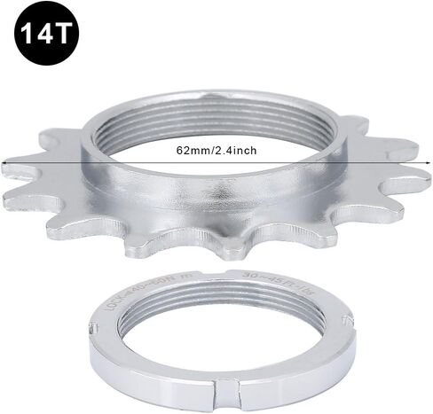 Single Speed Freewheel, High Strength Steel Sprocket Freewheel Parts for Fixed Gear 13/14/15/16T(14T) Fixed Gear Cog Single Speed Chain Single Speed Cog 14T 14T in Saudi Arabia