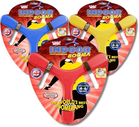 Wicked Indoor Booma - Red. The World's Best Indoor Boomerang. Special Memorang Safe Foam Boomerang for Kids & Adults to Play Safe at Home/Backyards. in Saudi Arabia