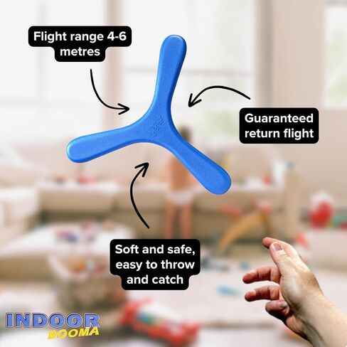 Wicked Indoor Booma - Red. The World's Best Indoor Boomerang. Special Memorang Safe Foam Boomerang for Kids & Adults to Play Safe at Home/Backyards. in Saudi Arabia