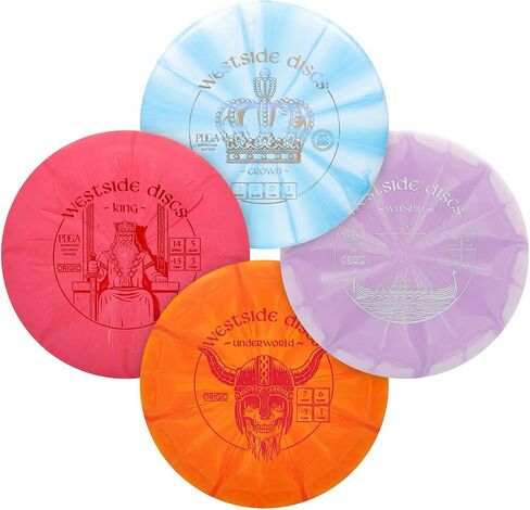 مجموعة Westside Discs Origio Burst المكونة من 3 أقراص للجولف - مجموعة أقراص جولف مثالية الكل في واحد للرجال - 1x سائق الممر، وأقراص متوسطة المدى وأقراص مضرب - سوف تختلف الألوان in Kuwait