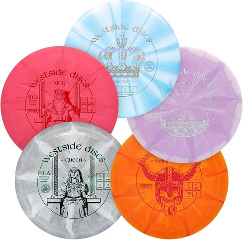 مجموعة Westside Discs Origio Burst المكونة من 3 أقراص للجولف - مجموعة أقراص جولف مثالية الكل في واحد للرجال - 1x سائق الممر، وأقراص متوسطة المدى وأقراص مضرب - سوف تختلف الألوان in Kuwait