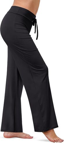 Women's Wide Leg Pants High Waist Casual Loose Yoga Workout Trouser Pants Sweatpants Palazzo Lounge Pajama Pants in Saudi Arabia