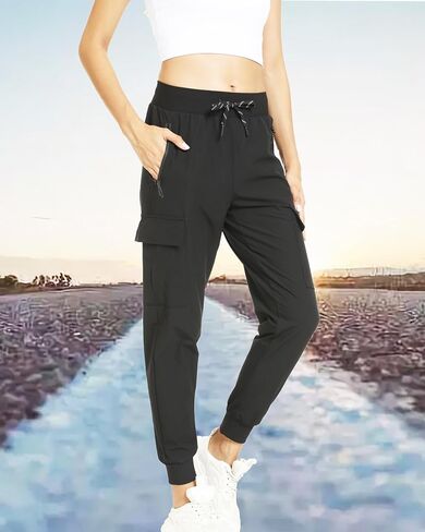Cargo Joggers for Women with Pockets, Hiking Pants Lightweight Waterproof Quick Dry for Womens Camping Travel in Saudi Arabia
