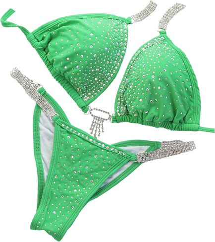 Bikini Competition Suit for Women Green in Saudi Arabia