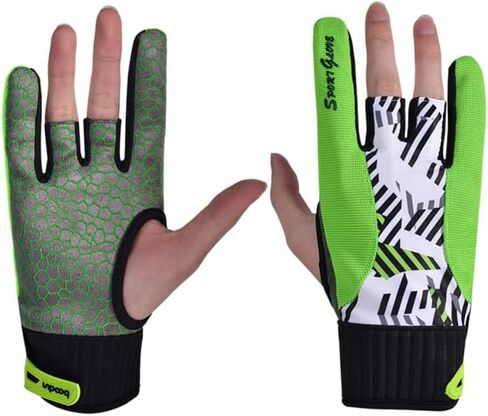 Milisten 1pair Professional Bowling Gloves Anti-Slip Breathable Silicone Sports Gloves for Flexible Design with Wrist for Enhanced Performance in Saudi Arabia