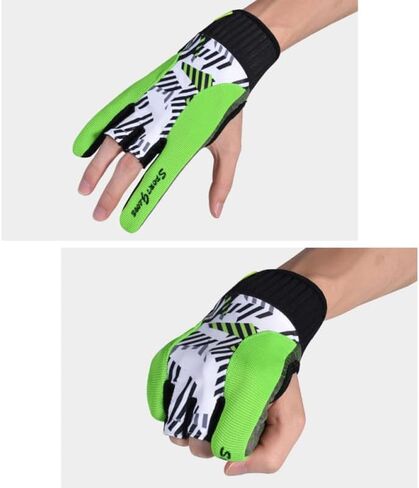Milisten 1pair Professional Bowling Gloves Anti-Slip Breathable Silicone Sports Gloves for Flexible Design with Wrist for Enhanced Performance in Saudi Arabia