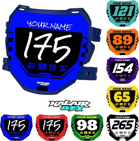 Custom ODI DH Electric Bike Number Plate Decal - Personalized Racing Graphics with Your Name & Number, Surron Multicolored Eye-catching Plate Design Decals,Plastics NOT Included. in Saudi Arabia