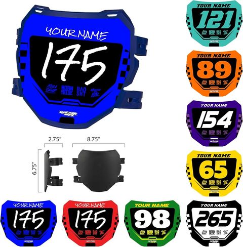Custom ODI DH Electric Bike Number Plate Decal - Personalized Racing Graphics with Your Name & Number, Surron Multicolored Eye-catching Plate Design Decals,Plastics NOT Included. in Saudi Arabia