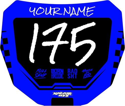 Custom ODI DH Electric Bike Number Plate Decal - Personalized Racing Graphics with Your Name & Number, Surron Multicolored Eye-catching Plate Design Decals,Plastics NOT Included. in Saudi Arabia