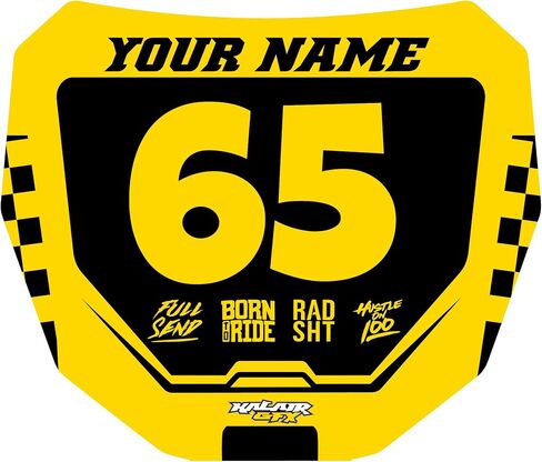 Custom ODI DH Electric Bike Number Plate Decal - Personalized Racing Graphics with Your Name & Number, Surron Multicolored Eye-catching Plate Design Decals,Plastics NOT Included. in Saudi Arabia