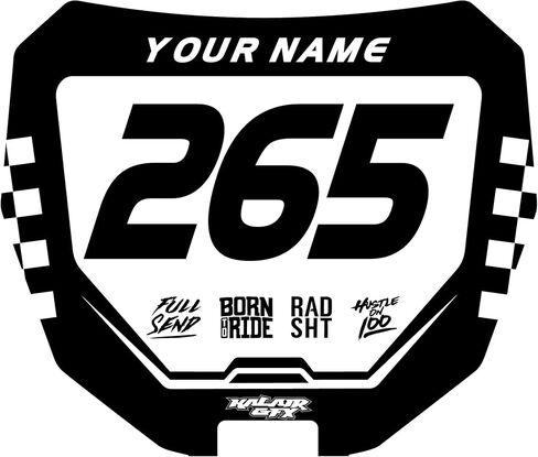 Custom ODI DH Electric Bike Number Plate Decal - Personalized Racing Graphics with Your Name & Number, Surron Multicolored Eye-catching Plate Design Decals,Plastics NOT Included. in Saudi Arabia