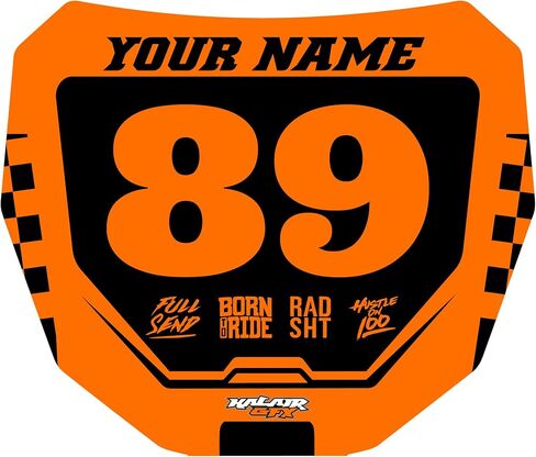 Custom ODI DH Electric Bike Number Plate Decal - Personalized Racing Graphics with Your Name & Number, Surron Multicolored Eye-catching Plate Design Decals,Plastics NOT Included. in Saudi Arabia