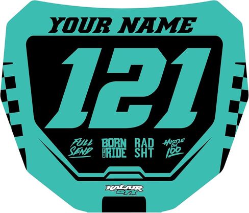 Custom ODI DH Electric Bike Number Plate Decal - Personalized Racing Graphics with Your Name & Number, Surron Multicolored Eye-catching Plate Design Decals,Plastics NOT Included. in Saudi Arabia