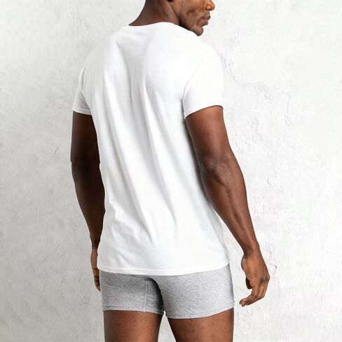 Moisture Wicking Tag Free Undershirt for Men, Crew Neck Tee, 2 Pack in Saudi Arabia