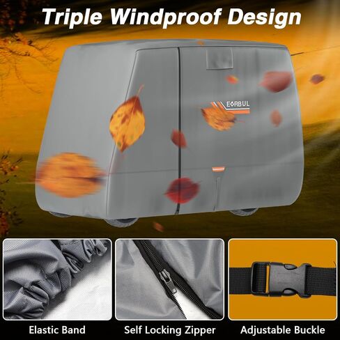 Golf Cart Cover 2/2+2/4 Passenger Heavy Duty 420D Waterproof Golf Cart Covers with Three Zipper Doors Compatible with EZGO, Club Car, Yamaha Golf Carts,Windproof Sunproof Golf Cart Cover (Gray) in Saudi Arabia