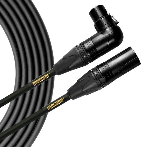Mogami Gold XLR Stage Microphone Cable | Ultra-Durable Right Angle Female XLR to Straight - 10ft, Road-Ready, High-Fidelity Audio for Stage, Broadcast & Studio Use in Saudi Arabia